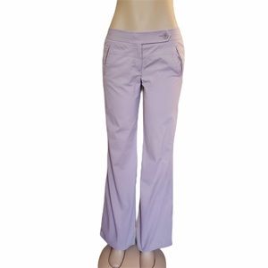 Loft Light Purple Cotton Flare Pants